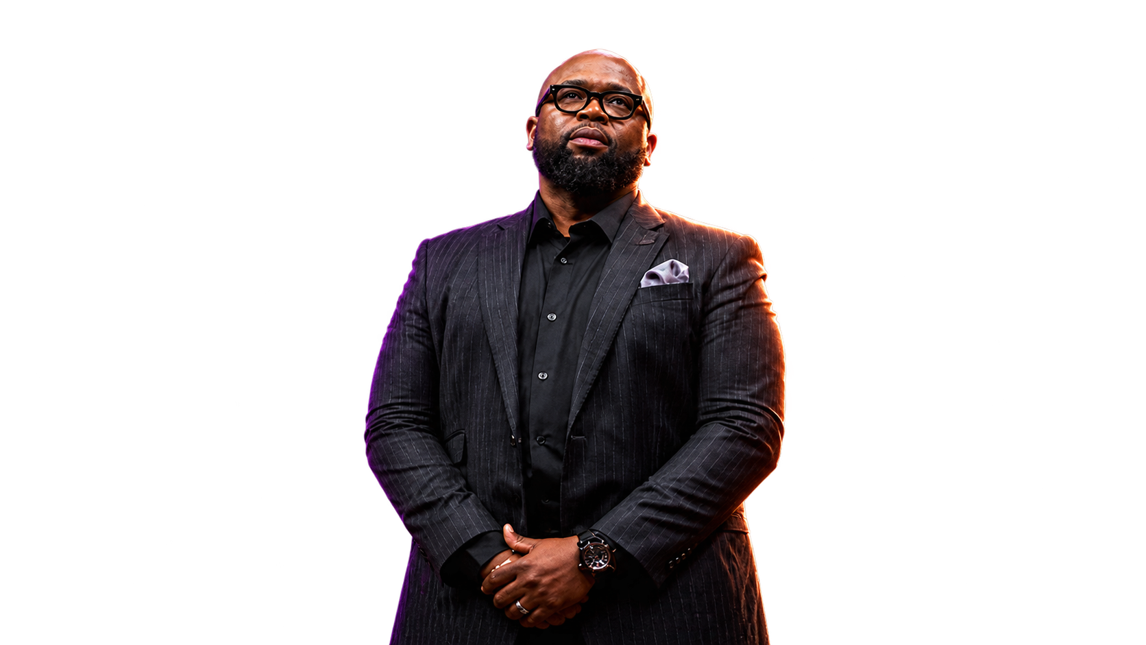 Oscar L. Frazier on stage